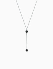Black Halo Lariat Necklace Zj
